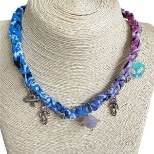 Bandana Necklace Charm Space UFO Alien Astronaut Charms